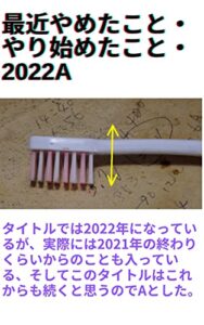 【無料で読める】最近やめたこと・やり始めたこと・2022A
