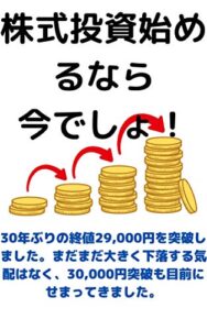 【無料で読める】株式投資はじめるなら今でしょ！: 30年ぶりの終値29,000円を突破しました。