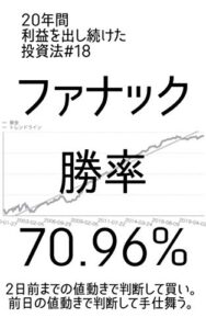 【無料で読める】20年間利益を出し続けた投資法＃１８（ファナック勝率７０.９６％）