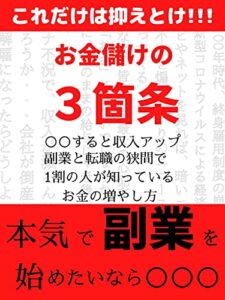 【無料で読める】これだけは抑えとけ!!!お金儲けの3箇条: 本気で副業を始めたなら○○○