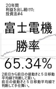 【無料で読める】20年間利益を出し続けた投資法＃４（富士電機勝率６５.３４％）