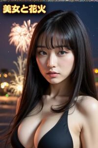 【無料で読める】花火とAI美女横から見るか？上から見るか？(５８ページ)