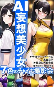 【無料で読める】AI妄想美少女撮影会：サイドポニーの黒髪女子 7色のチャイナドレス撮影会: ChatGPTで注目のAIイラスト集／OpenAI／AI／人工知能／AI副業／美少女／チャイナドレス