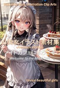 【無料で読める】AI美女イラスト素材集メイドカフェにようこそ-Premium Edition-