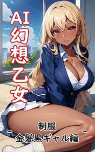 【無料で読める】AI幻想乙女 -制服金髪黒ギャル編- AI美少女イラスト集