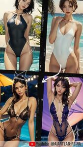 【無料で読める】[AI&ART REINA]ワンピース水着と下着: Reina Photo Collection