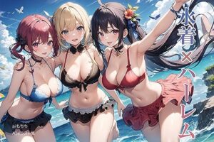 【無料で読める】水着×ハーレム AIイラスト集: 極選AIグラビア画集 40枚収録 美少女AIイラスト集