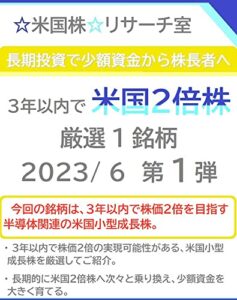 【無料で読める】長期投資で少額資金から株長者へ ３年以内で「米国２倍株」 2023/ 6 第１弾