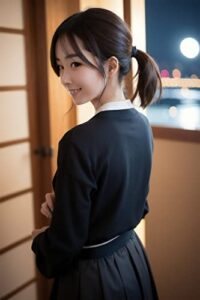【無料で読める】窓と月と君 – AI美少女写真集